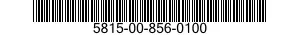 5815-00-856-0100  5815008560100 008560100