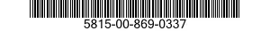 5815-00-869-0337 SUPPORT,BAR 5815008690337 008690337