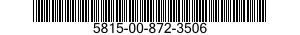 5815-00-872-3506 BAR,SELECTOR,TELETYPEWRITER 5815008723506 008723506