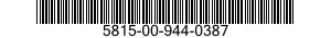 5815-00-944-0387 POST 5815009440387 009440387
