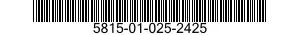 5815-01-025-2425  5815010252425 010252425