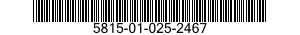 5815-01-025-2467  5815010252467 010252467