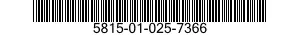 5815-01-025-7366  5815010257366 010257366