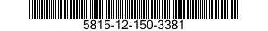5815-12-150-3381 ROLLER,PRINTER 5815121503381 121503381