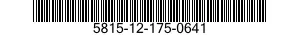 5815-12-175-0641 TYPING ELEMENT 5815121750641 121750641