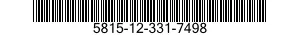 5815-12-331-7498 FACSIMILE SET 5815123317498 123317498