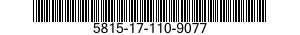 5815-17-110-9077 ROLLER,PRINTER 5815171109077 171109077