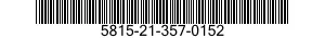 5815-21-357-0152  5815213570152 213570152
