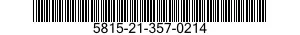 5815-21-357-0214 SCREW,MACHINE 5815213570214 213570214