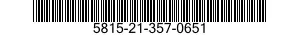 5815-21-357-0651  5815213570651 213570651