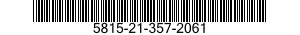5815-21-357-2061  5815213572061 213572061