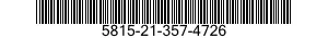 5815-21-357-4726 PLATE 5815213574726 213574726
