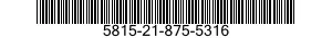 5815-21-875-5316 TYPING ELEMENT 5815218755316 218755316