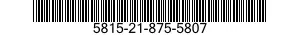 5815-21-875-5807 CABLE ASSEMBLY,SPECIAL PURPOSE,ELECTRICAL 5815218755807 218755807