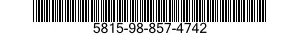 5815-98-857-4742 LOCKING BAR,TELETYP 5815988574742 988574742