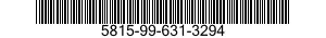 5815-99-631-3294 CODE BAR 5815996313294 996313294