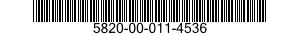 5820-00-011-4536  5820000114536 000114536