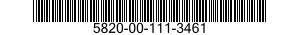 5820-00-111-3461  5820001113461 001113461