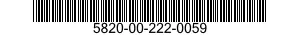 5820-00-222-0059  5820002220059 002220059