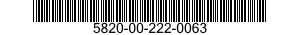 5820-00-222-0063  5820002220063 002220063