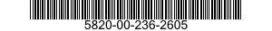 5820-00-236-2605  5820002362605 002362605