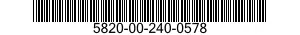 5820-00-240-0578  5820002400578 002400578