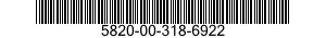 5820-00-318-6922  5820003186922 003186922