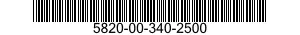 5820-00-340-2500  5820003402500 003402500