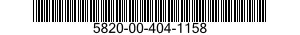 5820-00-404-1158  5820004041158 004041158