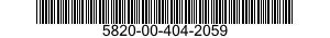 5820-00-404-2059  5820004042059 004042059