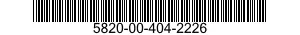 5820-00-404-2226  5820004042226 004042226