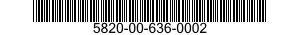 5820-00-636-0002  5820006360002 006360002