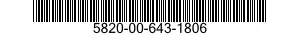 5820-00-643-1806  5820006431806 006431806
