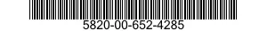 5820-00-652-4285  5820006524285 006524285