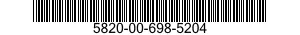 5820-00-698-5204  5820006985204 006985204