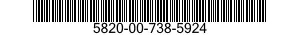 5820-00-738-5924  5820007385924 007385924