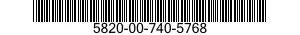 5820-00-740-5768  5820007405768 007405768