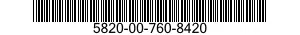 5820-00-760-8420  5820007608420 007608420