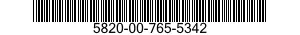 5820-00-765-5342  5820007655342 007655342