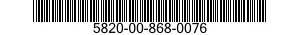 5820-00-868-0076  5820008680076 008680076
