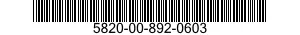 5820-00-892-0603  5820008920603 008920603