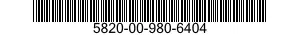 5820-00-980-6404  5820009806404 009806404