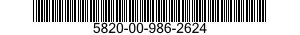 5820-00-986-2624  5820009862624 009862624