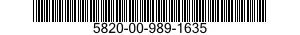 5820-00-989-1635  5820009891635 009891635