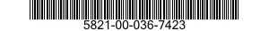 5821-00-036-7423  5821000367423 000367423