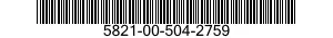 5821-00-504-2759  5821005042759 005042759