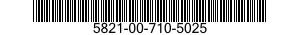 5821-00-710-5025  5821007105025 007105025