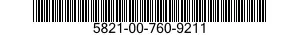 5821-00-760-9211  5821007609211 007609211