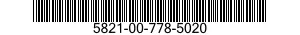 5821-00-778-5020  5821007785020 007785020