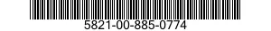5821-00-885-0774  5821008850774 008850774